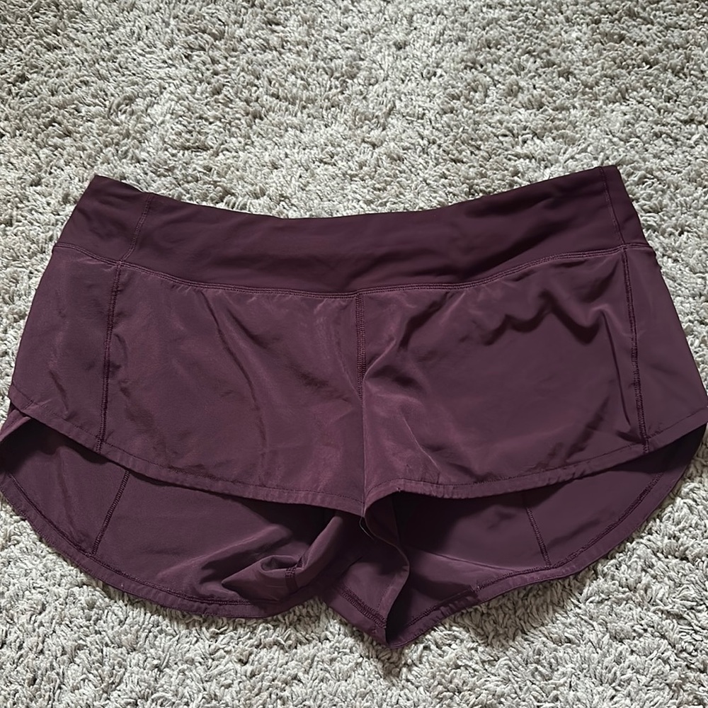 LuluLemon Women’s Running Shorts Burgundy Size 8